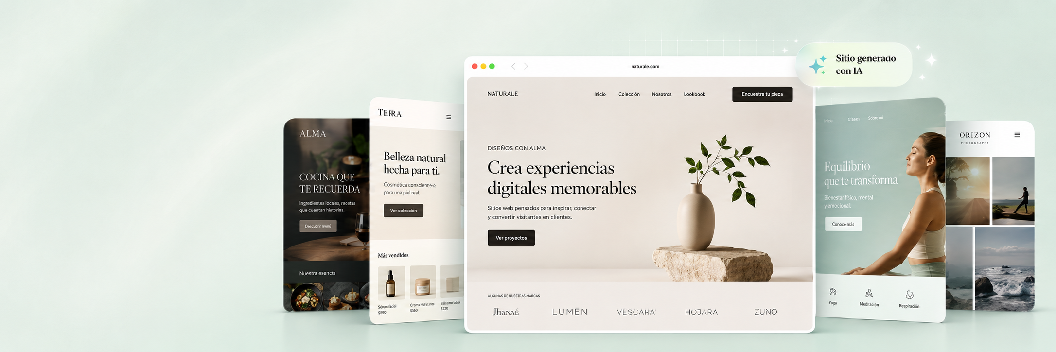 Creador de sitios web con IA SiteJet en HostingCenter